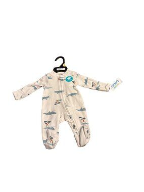 Child Of Mine By Carters Preemie Zippered Footed Sleep & Play Outfit With Alliga